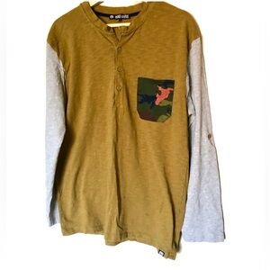 Eckō Unltd long-sleeve camo pocket Henley